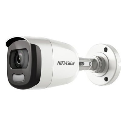 DS-2CE12DFT-F28 2,8 mm - Hikvision DS-2CE12HFT-F28 TurboHD ColorVu 5MP Caméra analogique extérieure Bullet, objectif fixe 2,8 mm, blanc