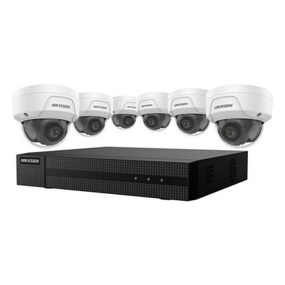 EKI-K82D46 - Kit Hikvision Value Express 7 pièces, (1) NVR ERI-K108-P8 4K 8 ports PoE, (6) caméras ECI-D24F2 4MP, objectif 2,8 mm