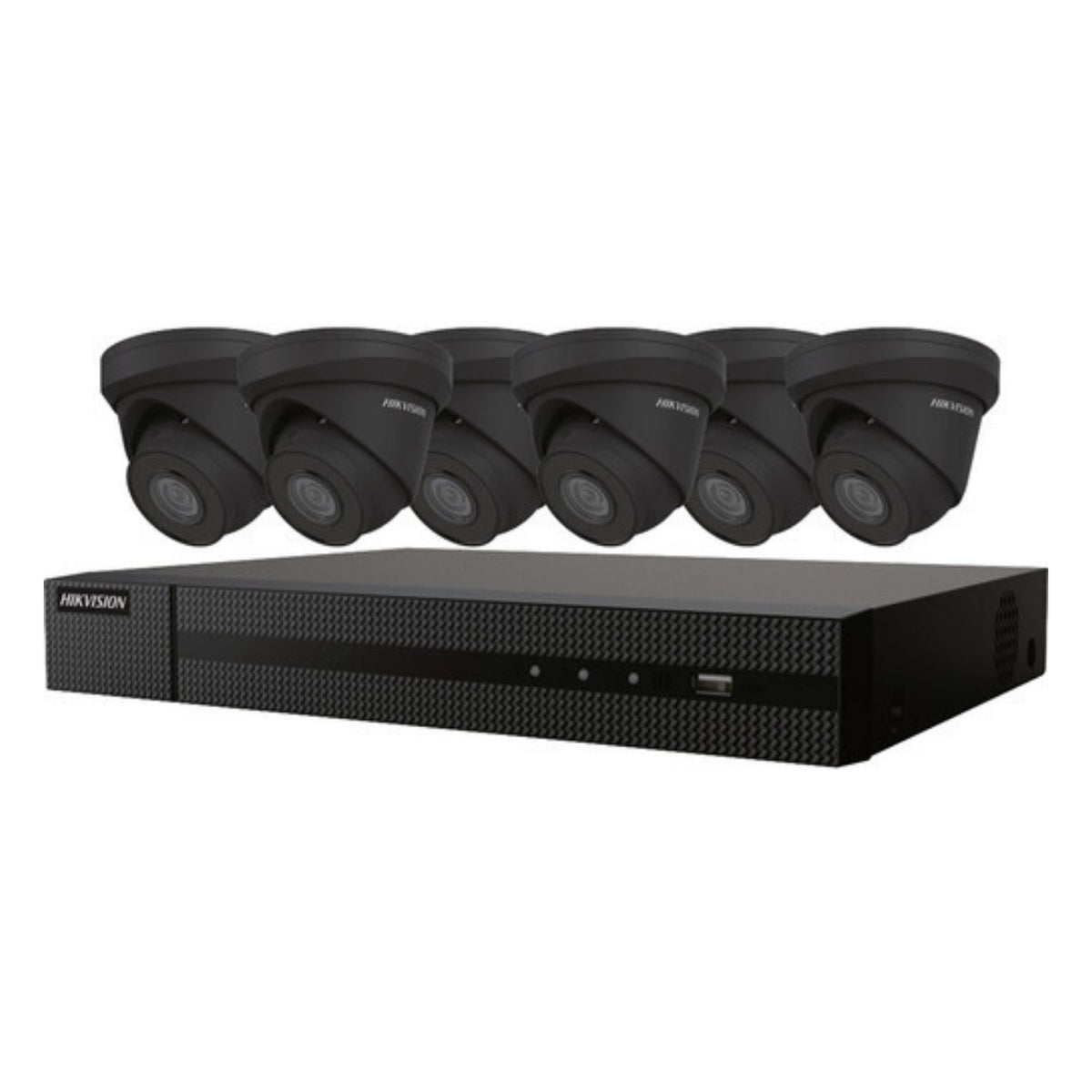 EKI-K82T46 - Hikvision 8 canaux 8MP NVR avec disque dur 2 To et 6 caméras tourelle à vision nocturne 4MP