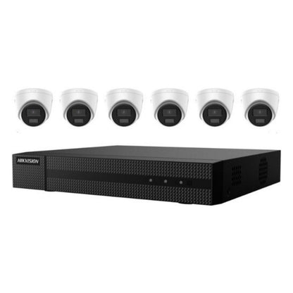 EKI-K82T46C - Kit Hikvision ColorVu 7 pièces, (6) caméras IP DS-2CD1347G0-LUF 4MP, (1) NVR 4K ERI-K108-P8 8 canaux