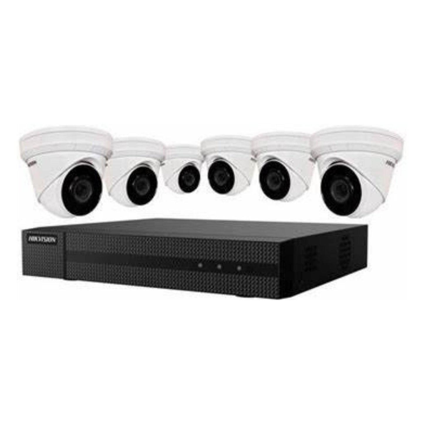 EKI-K82T46C - Kit de pièces, (6) caméras IP DS-2CD1347G0-LUF 4MP, (1) NVR 4K ERI-K108-P8 8 canaux