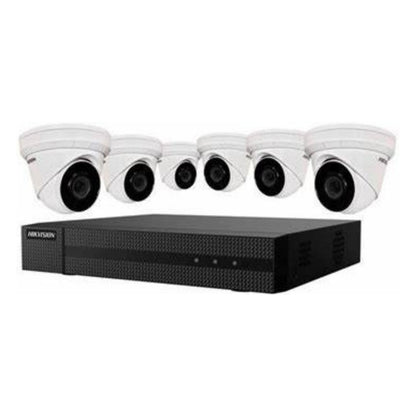 EKI-K82T46C - Kit de pièces, (6) caméras IP DS-2CD1347G0-LUF 4MP, (1) NVR 4K ERI-K108-P8 8 canaux