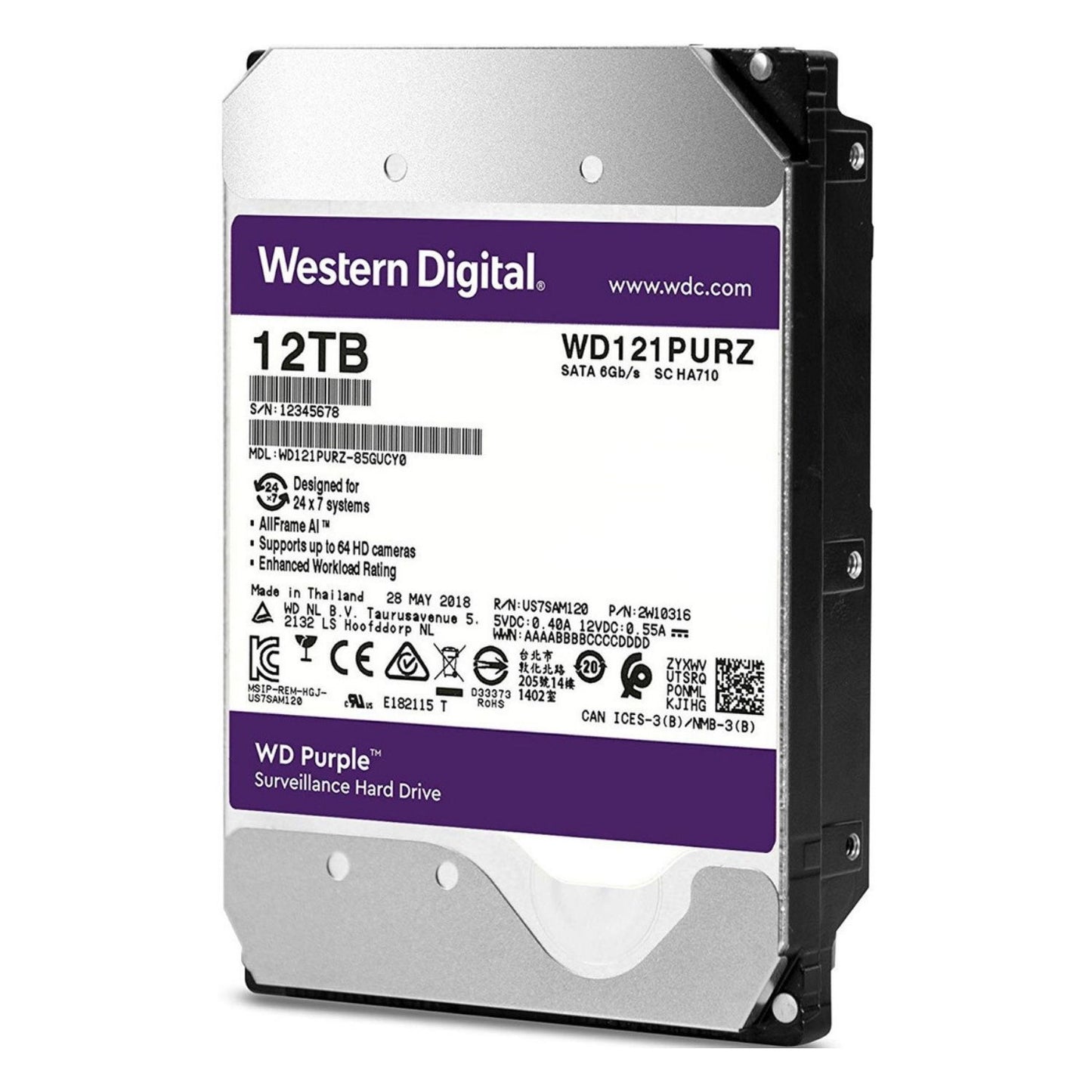 HK-HDD12T - Hikvision Hard Disk Drive HDD Surveillance Grade SATA, 12TB
