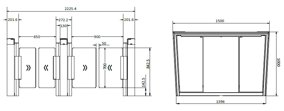 DS-K3B530X - Pro Swing Barriers Turnstiles