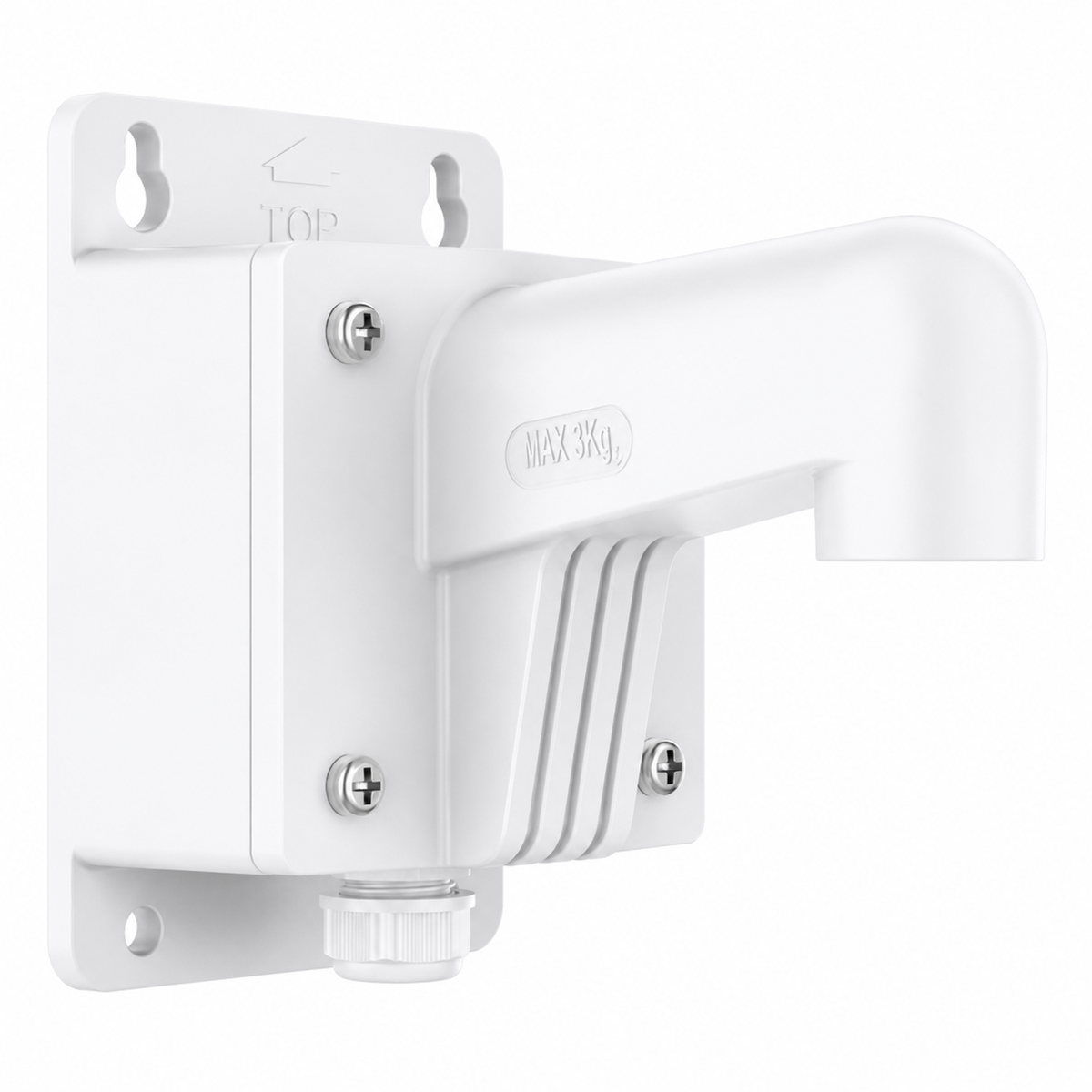 WMS - Support mural Hikvision WMS avec boîtier arrière, court, blanc