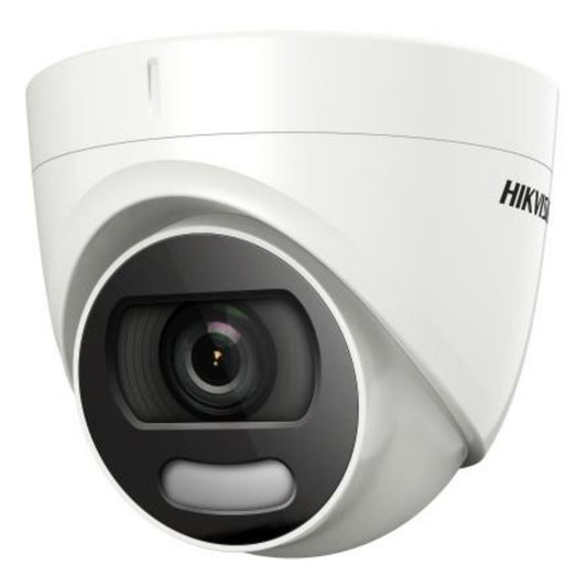 DS-2CE72DFT-F 3.6mm - Hikvision DS-2CE72DFT-F TurboHD ColorVu 2MP Outdoor Turret Analog Camera, 3.6mm Fixed Lens, White