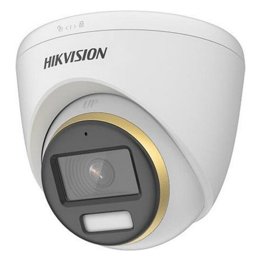 DS-2CE72DF3T-FS 2.8mm - Hikvision DS-2CE72DF3T-FS TurboHD ColorVu 2MP Audio Turret Analog Camera, 2.8mm Fixed Lens, White