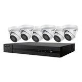 EKI-K82T46 - Hikvision 8 canaux 8MP NVR avec disque dur 2 To et 6 caméras tourelle à vision nocturne 4MP