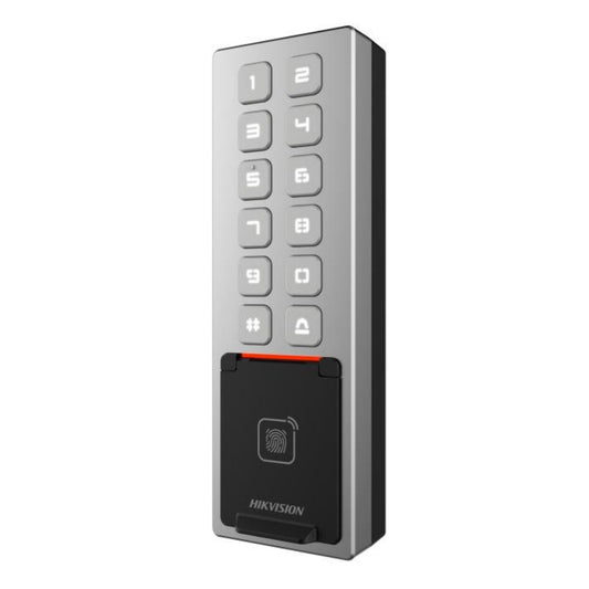 DS-K1T805MBFWX - Access Control Terminal With Key Pad, Card Reader & Finger Print