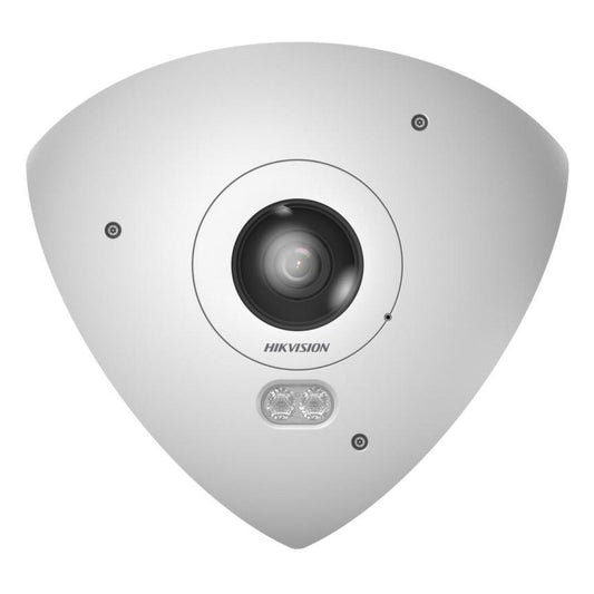 DS-2CD6W45G0-IVS - Caméra anti-vandalisme Smart Series 4MP montée en coin avec microphone intégré, objectif 2 mm, blanc