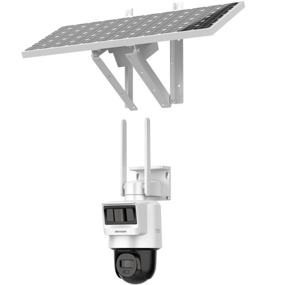 DS-2DE2C400IWG-K/4G/C09S20 - 4MP Pro Solar-powered Security PT Camera Setup