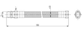 DS-2XE2601-1-Y(SS) - 1m Explosion Proof Flexible Conduit With 316L Connectors