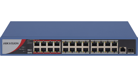 DS-3E0326P-E/M(B) - 24 Port Fast Ethernet Unmanaged POE Switch