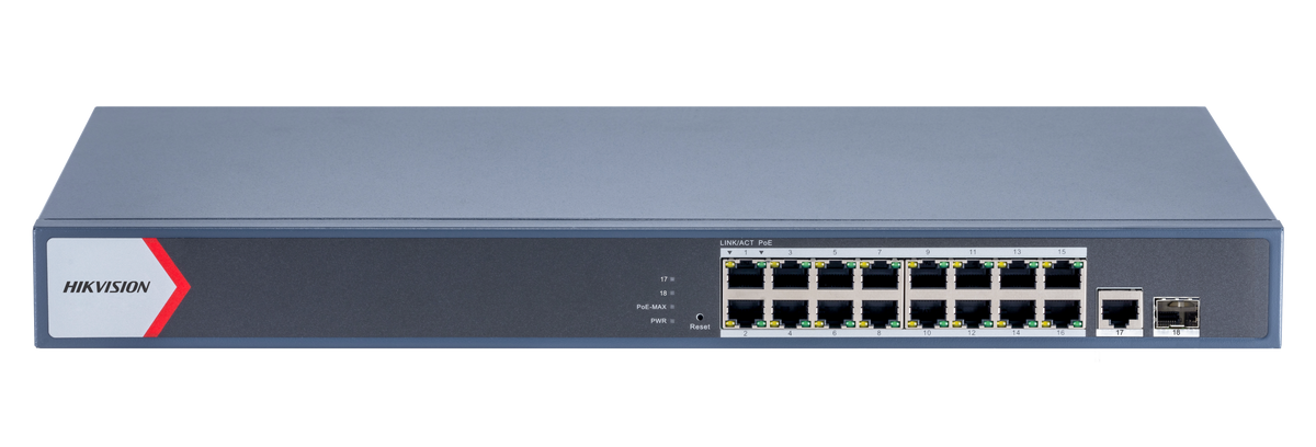 DS-3E1518P-EI - 16 Port Gigabit Smart POE Switch