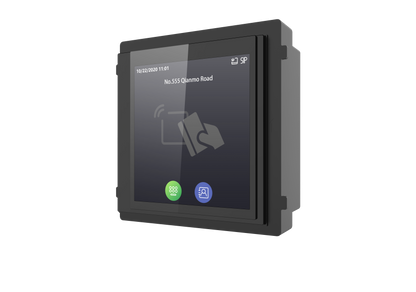 DS-KD-TDM - Module d'affichage tactile d'interphone vidéo multifonctionnel Hikvision DS-KD-TDM avec lecteur de carte Mifare et écran tactile 4"