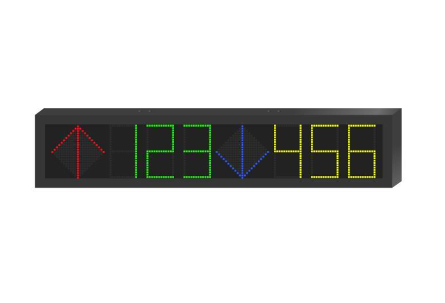 DS-TVL121-6-5D - Indoor Seven Color Double Row LED Parking Guidance Screen