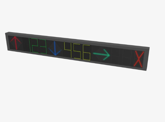 DS-TVL121-9-5D - Indoor Seven Color Three Row LED Parking Guidance Screen
