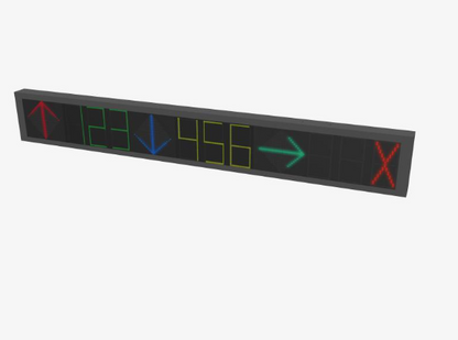 DS-TVL121-9-5D - Indoor Seven Color Three Row LED Parking Guidance Screen