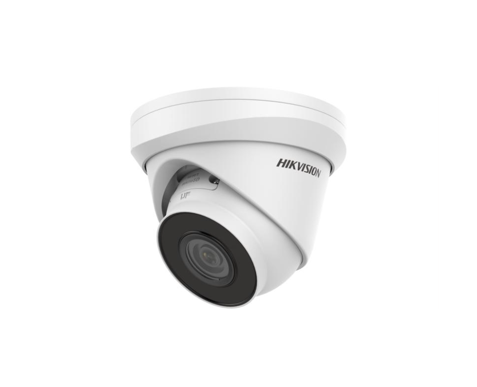ECI-T24F 2,8 mm - Caméra IP à tourelle IR extérieure Hikvision 4MP, objectif fixe 2,8 mm, blanc