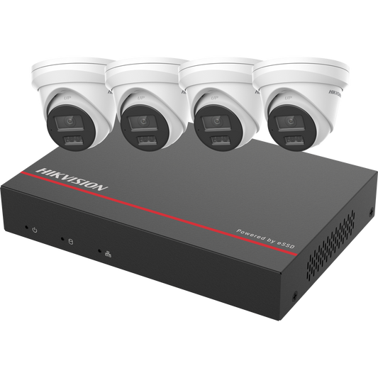 EKI-K41T44L - 4MP Smart Hybrid Light Turret PoE Kit