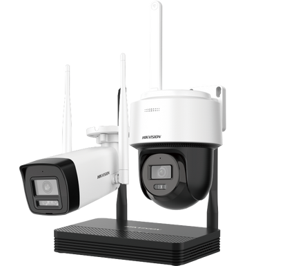 NKS424W03H (DS-J142I) - 4MP H.265 One bullet + One PTDome WiFi NVS Kit