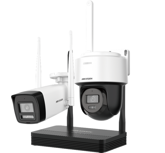 NKS424W03H (DS-J142I) - 4MP H.265 One bullet + One PTDome WiFi NVS Kit
